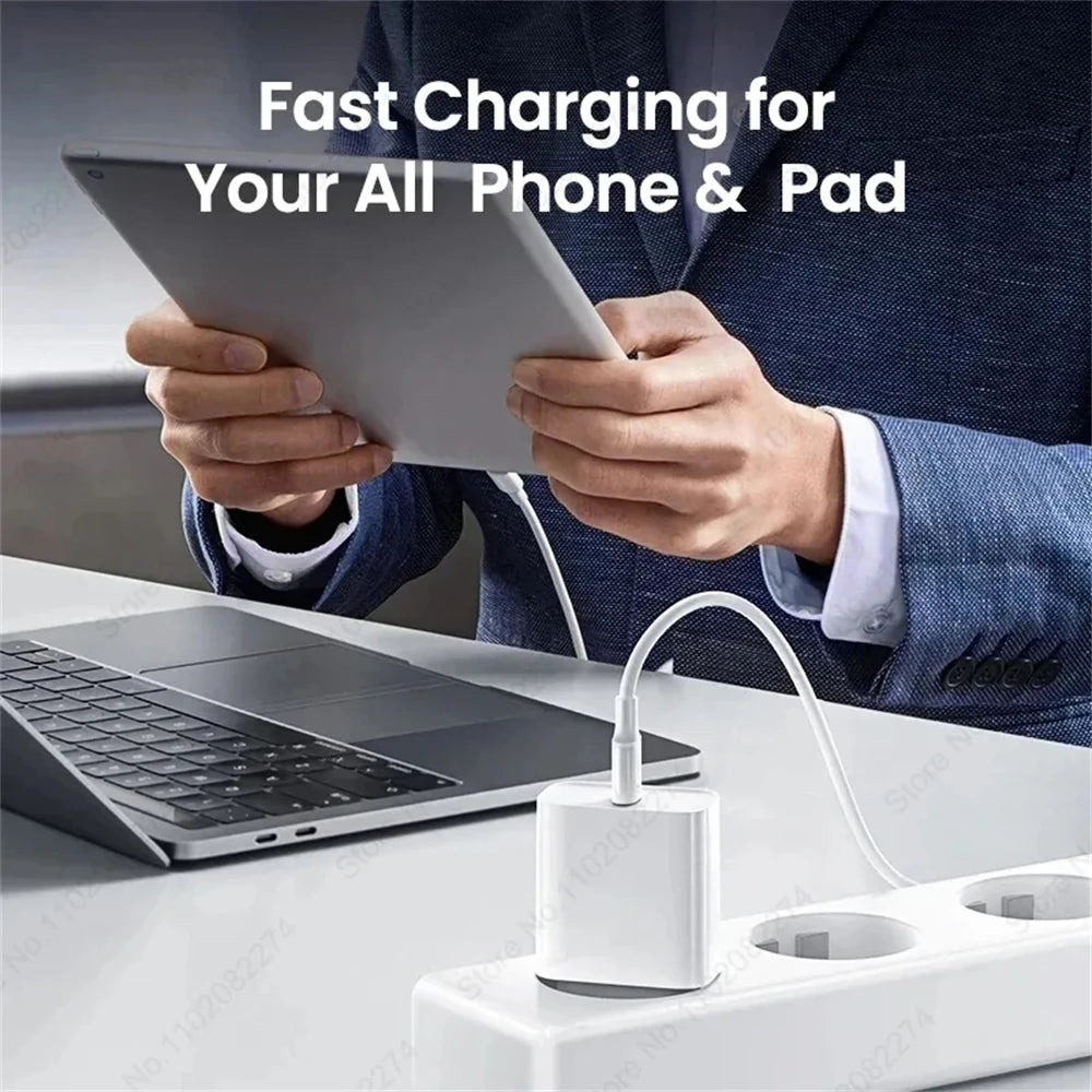 PD 40W Fast Charger for iPhone – USB-C Quick Charge Adapter & Data Cable for iPhone 11/12/13/14/15/16 Pro Max & Plus