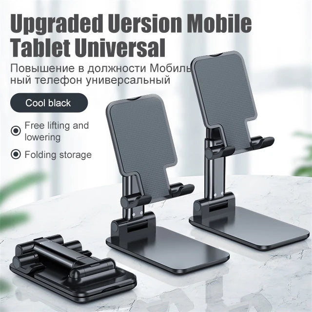 Foldable Mobile Phone & Tablet Holder Stand – Flexible, Adjustable Desktop Mount for All Devices