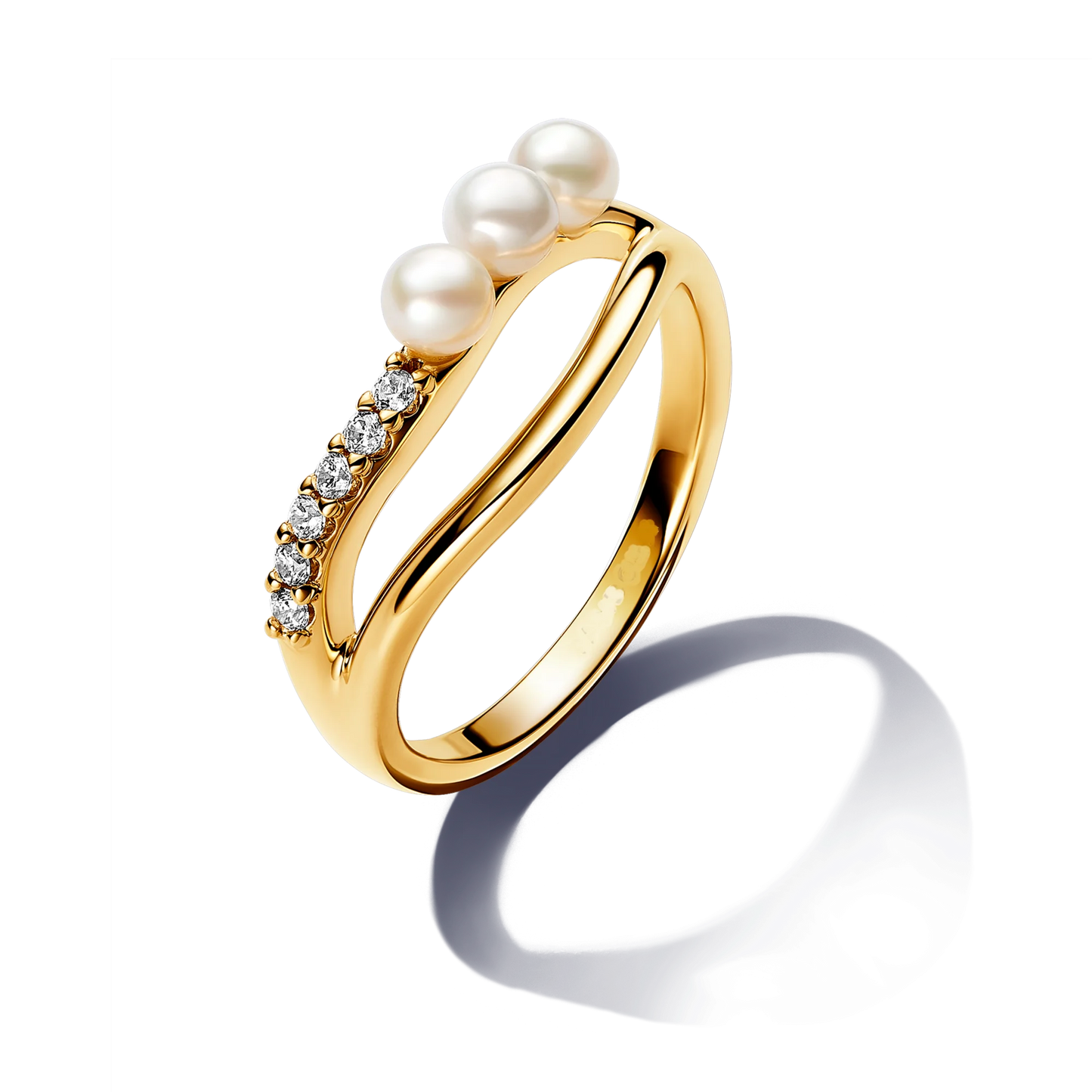 2025 New Release Women's 925 Silver Open Heart Ring with Pearl – Unique Irregular Wedding Fine Jewelry Gift