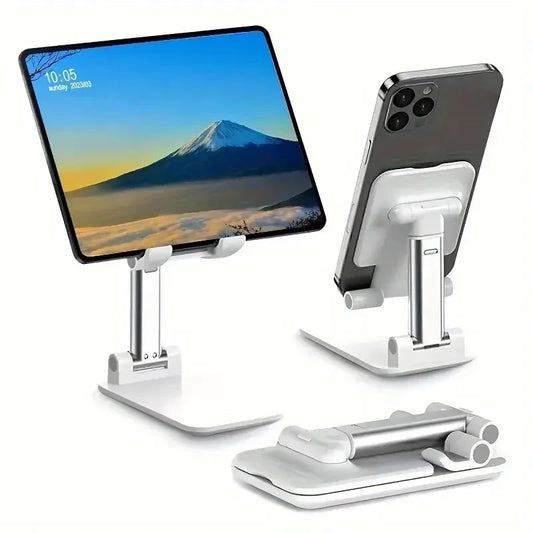 Foldable Mobile Phone & Tablet Holder Stand – Flexible, Adjustable Desktop Mount for All Devices