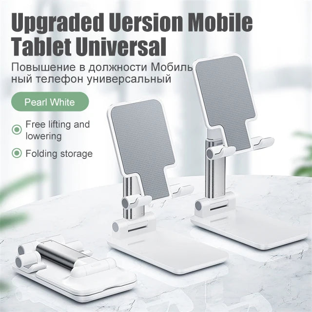 Foldable Mobile Phone & Tablet Holder Stand – Flexible, Adjustable Desktop Mount for All Devices