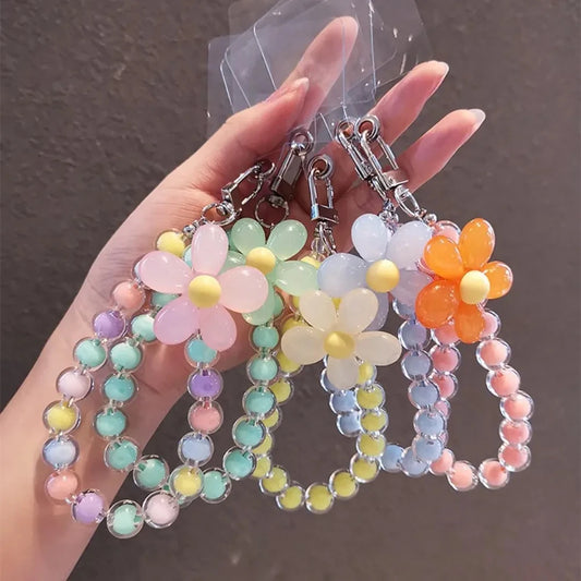 Colorful Macaron Anti-Lost Phone Lanyard for Women – Stylish Wrist Pendant & Key Chain