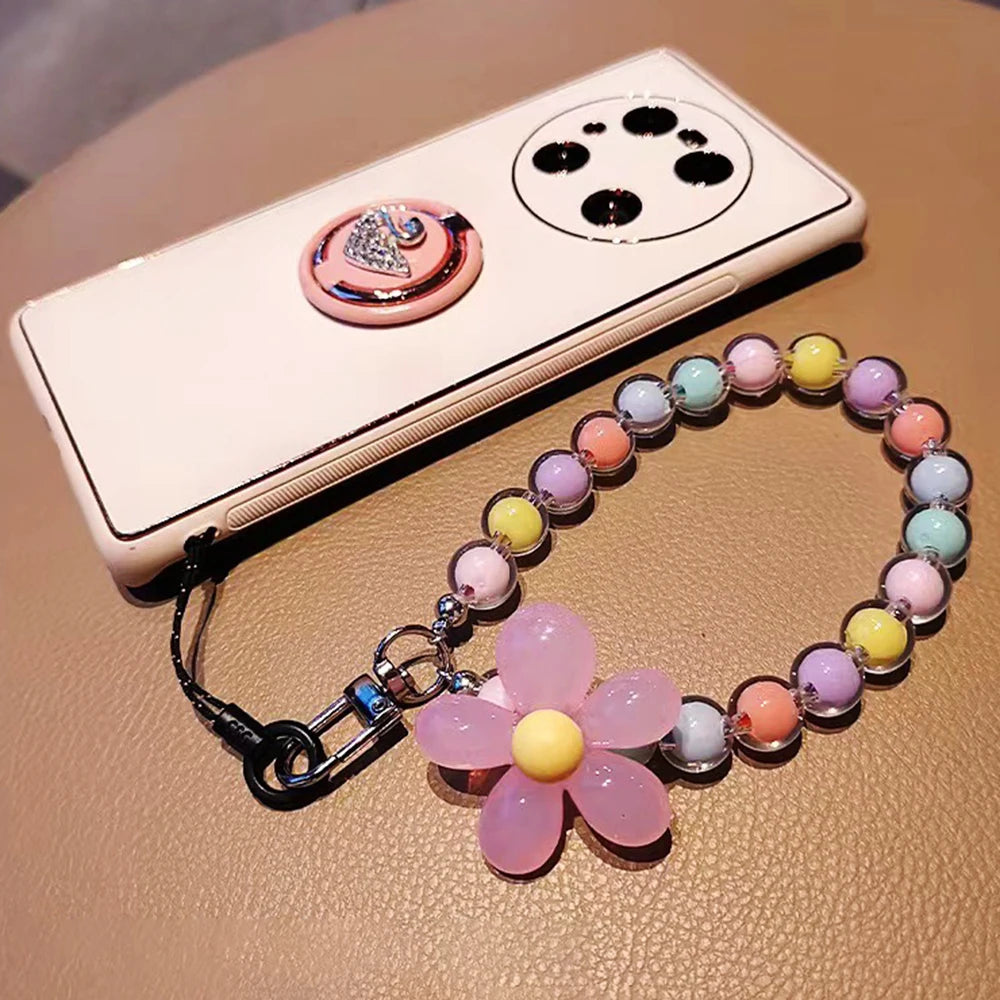 Colorful Macaron Anti-Lost Phone Lanyard for Women – Stylish Wrist Pendant & Key Chain