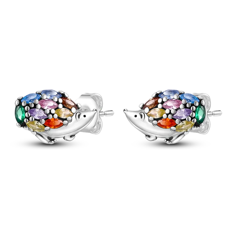 925 Silver Heart CZ Stud Earrings – Original Round Daisy Flower Trio Fashion Jewelry for Women