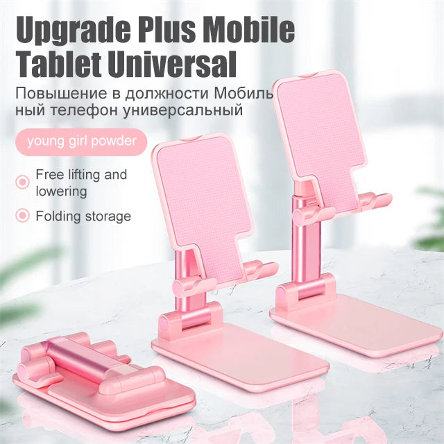 Foldable Mobile Phone & Tablet Holder Stand – Flexible, Adjustable Desktop Mount for All Devices