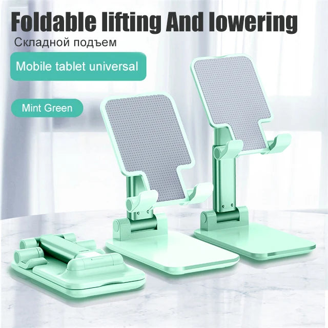 Foldable Mobile Phone & Tablet Holder Stand – Flexible, Adjustable Desktop Mount for All Devices